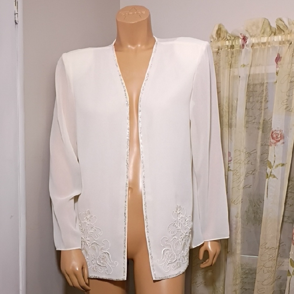R&M Women's‎ Richards Cream Blazer Size 16P